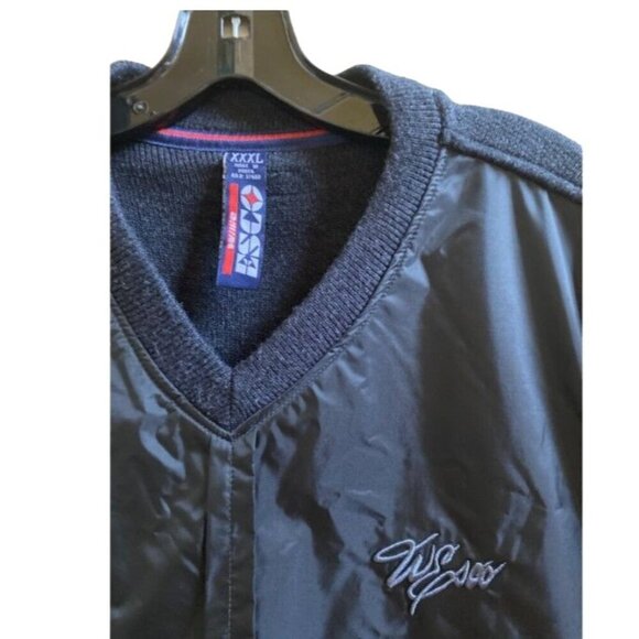 WS Gear XXXL Mens Sleeveless Vest Acrylic/Nylon Blend Black & Gray V-Neck - Picture 2 of 5